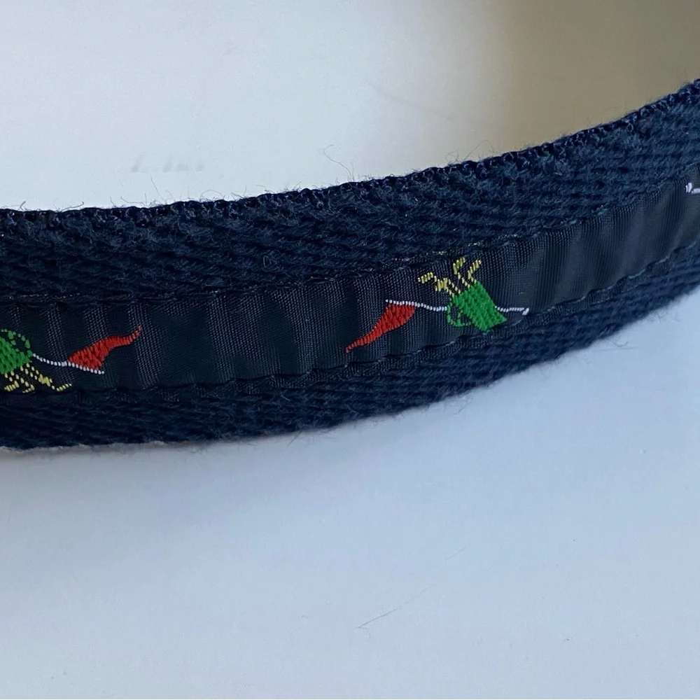 Boys Belt Size 10 Golf Clubs Bag Canvas Navy Blue Preppy Sports Sporty Dress